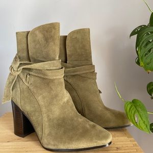 Banana Republic Booties - Suede Olive Green